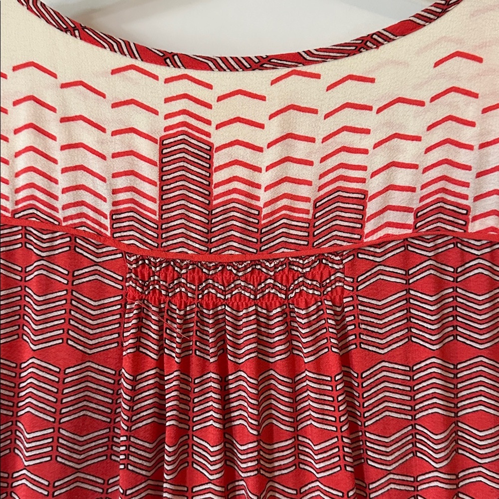 MAEVE | Anthropologie Victoria Midi Dress Button Down Retro Chevron Pattern - Picture 12 of 16